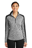 Womens: Sport-Tek® PosiCharge® Electric Heather Colorblock 1/4-Zip Pullover